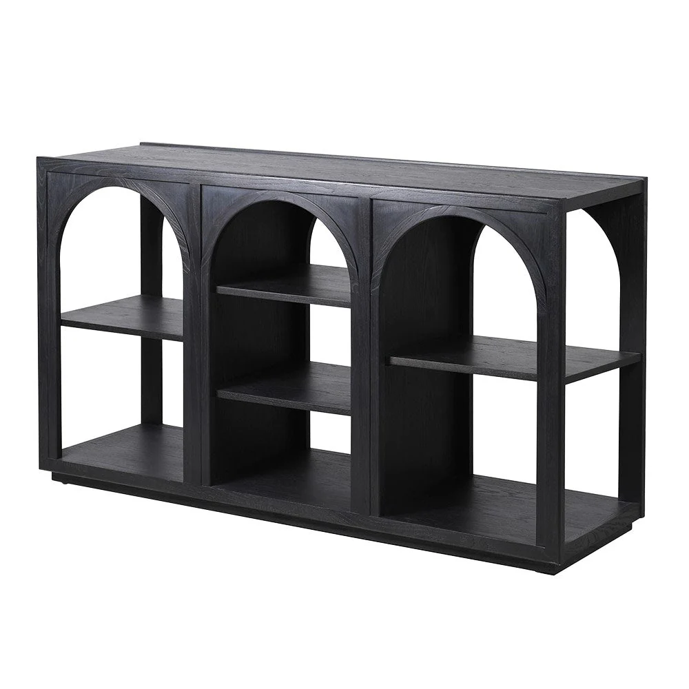 Arched Console Table with Shelves