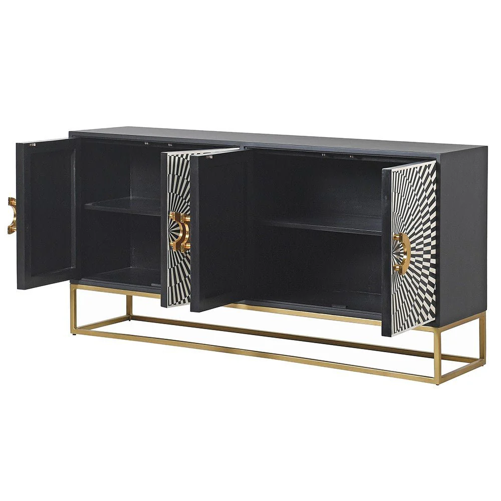 Black Bone Sunray Sideboard - Image 2