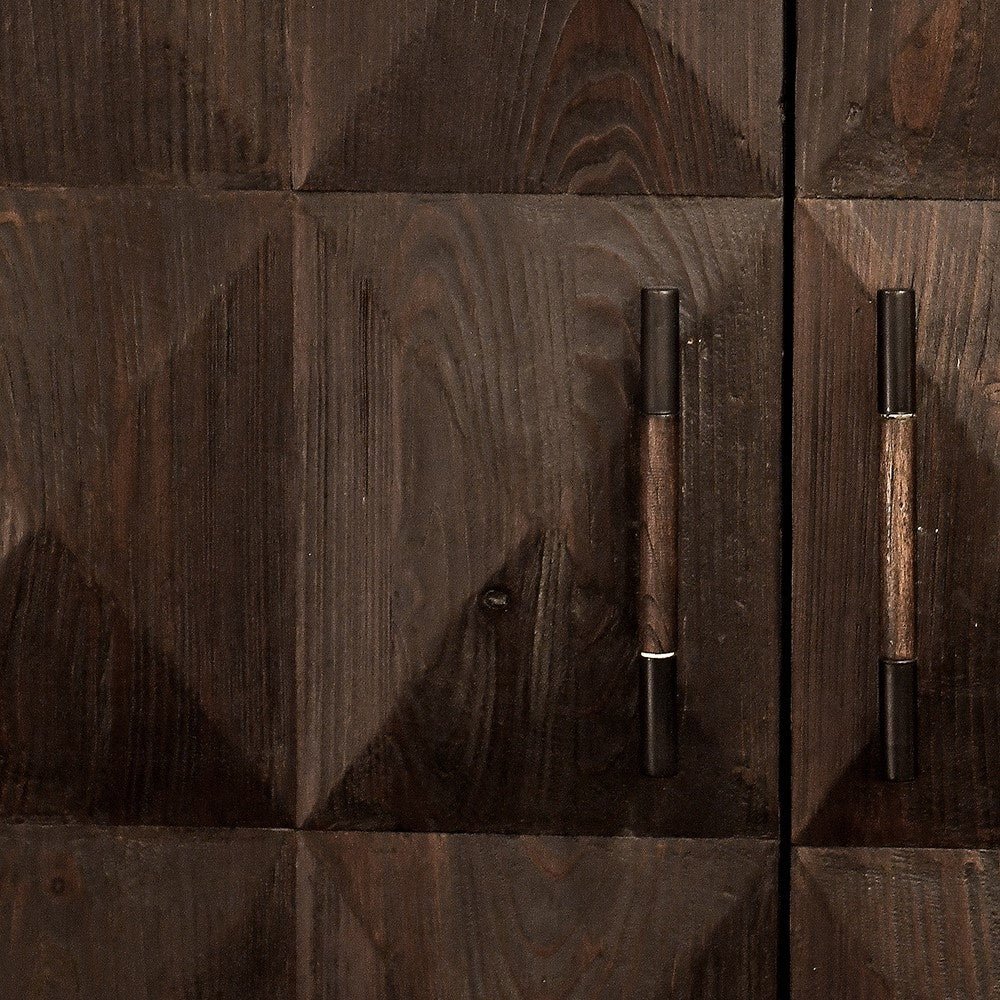 Black Relief Diamond Tall Cabinet - Image 3