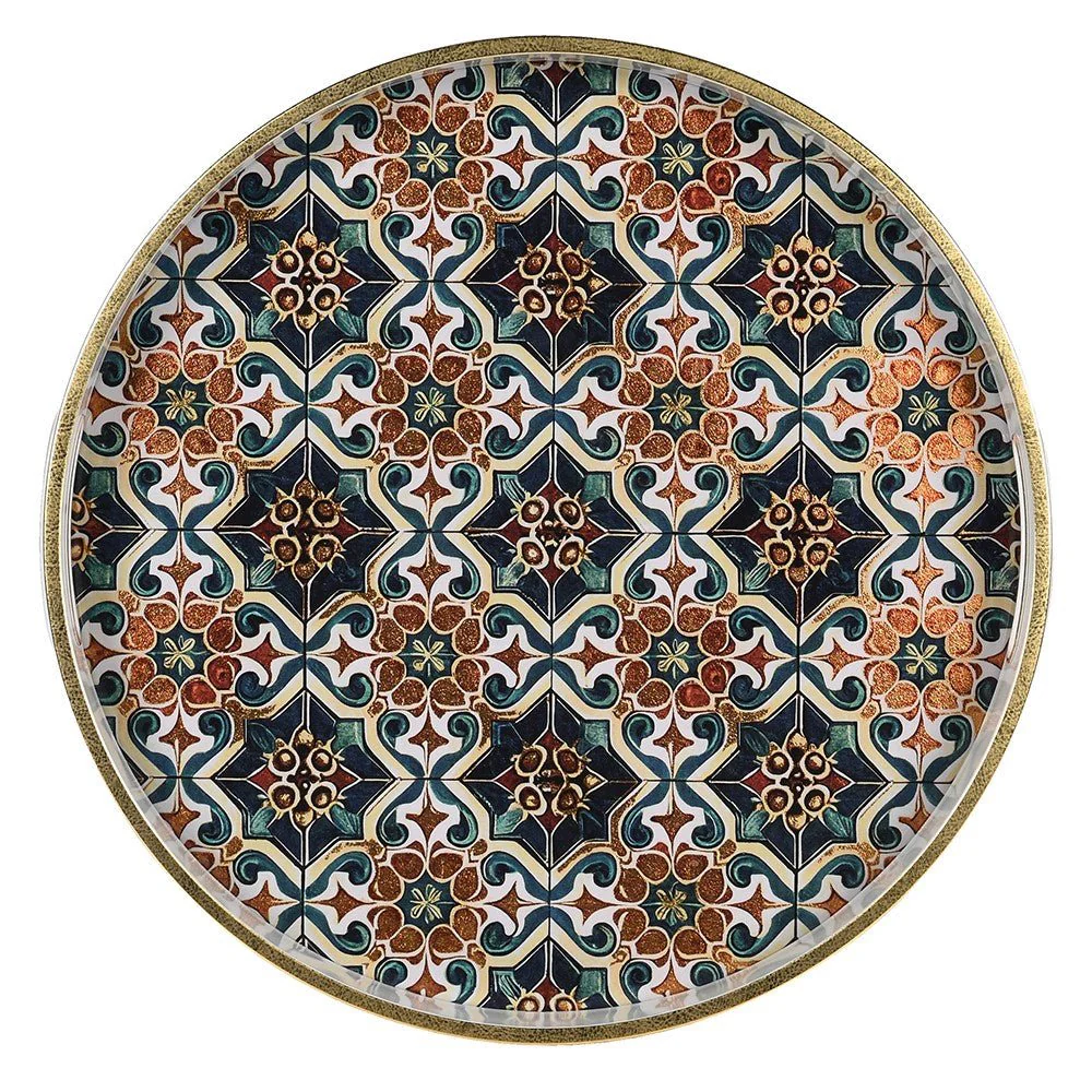 Black Rim Moroccan Tray - Elegant Serveware for Every Occasion - Image 2