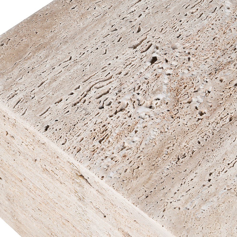 Block Travertine Coffee Table - Image 3