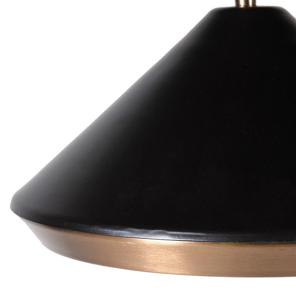 Brass & Black Curved Floor Lamp - Image 3