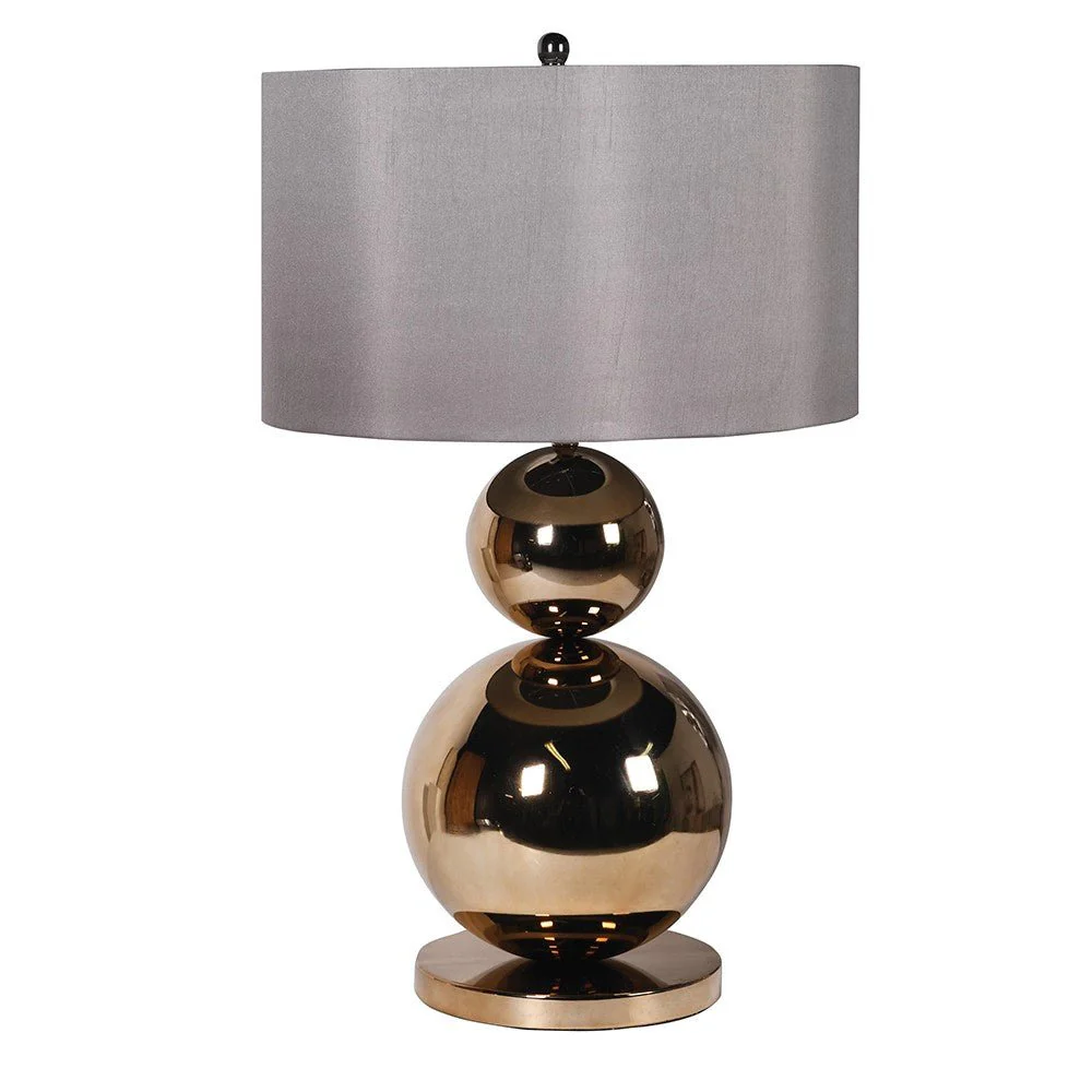 Bronze Affect Ball Lamp