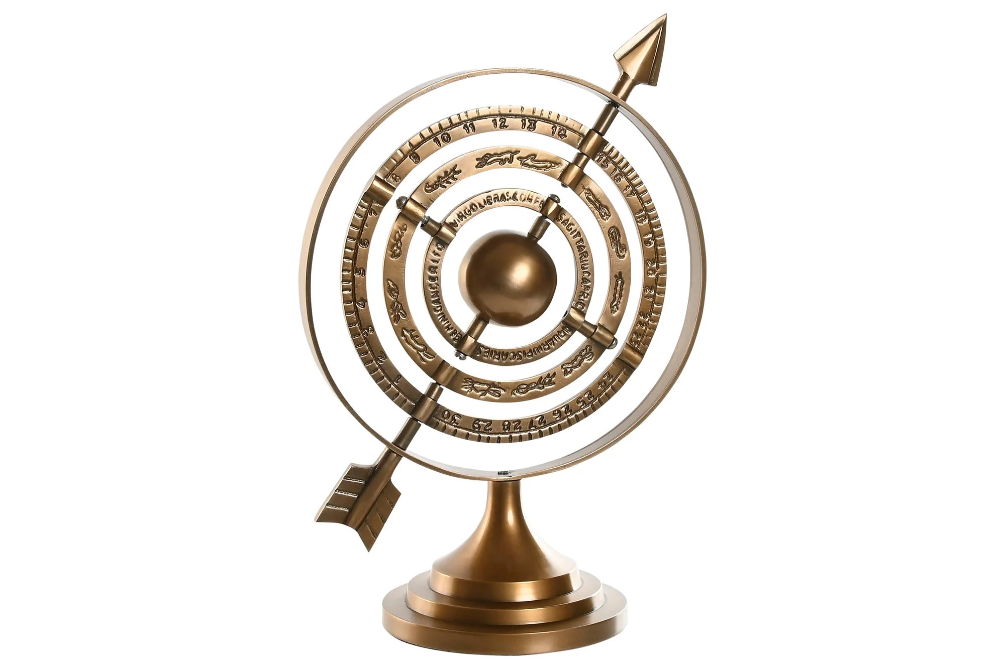Bronze Aluminium Antique Globe - Image 5