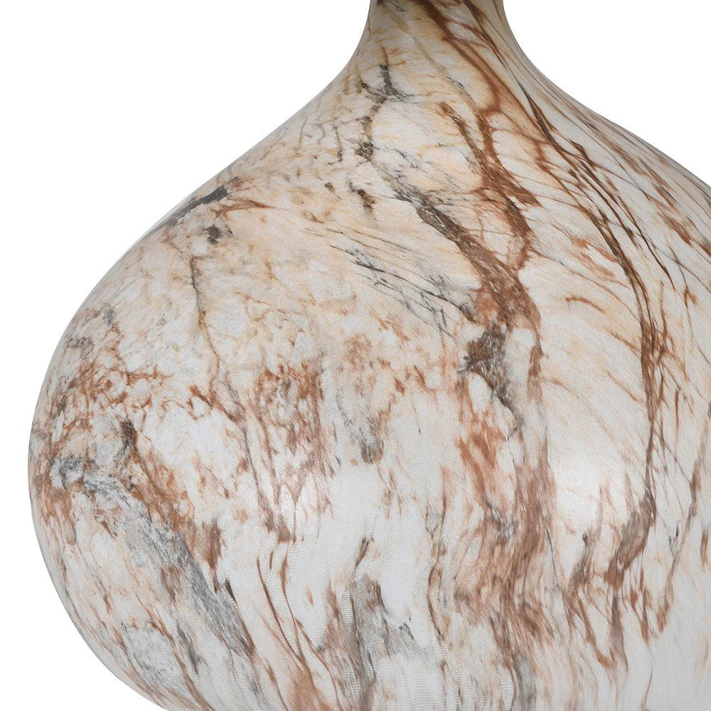 Brown Marble Effect Ceramic Lamp - Elegant Lighting for Any Room - Image 2