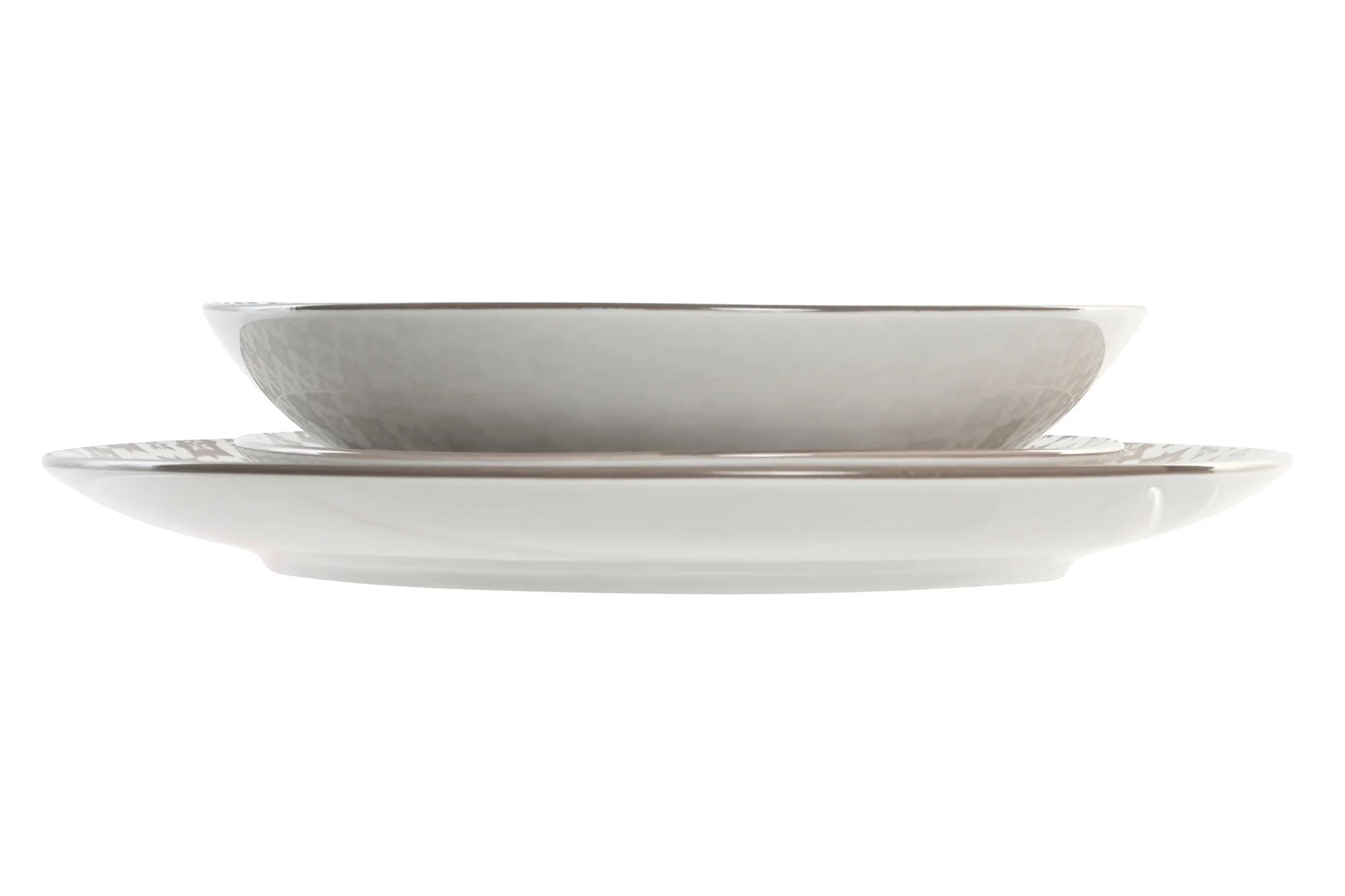Brown Print Porcelain 18pcs Dinner Set - Image 5