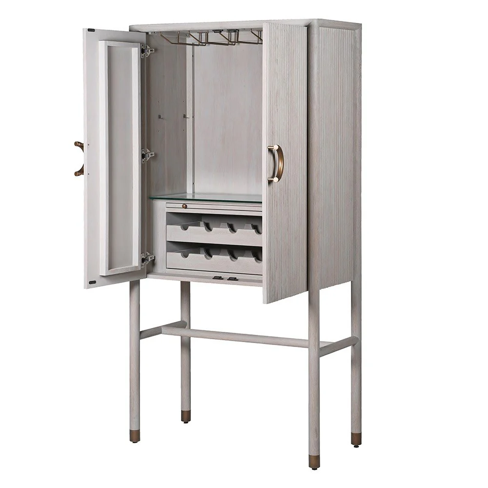Chamille Oak Bar Cabinet - Stylish Storage Solution - Image 3