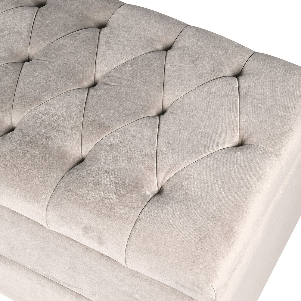 Cream Shoe Storage Bench - Image 3