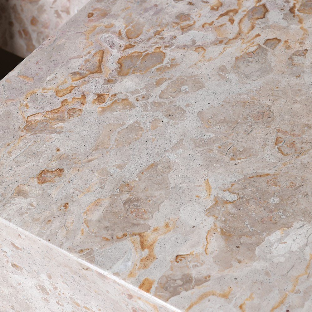 Crema Marble and Gold Metal Coffee Table - Image 4