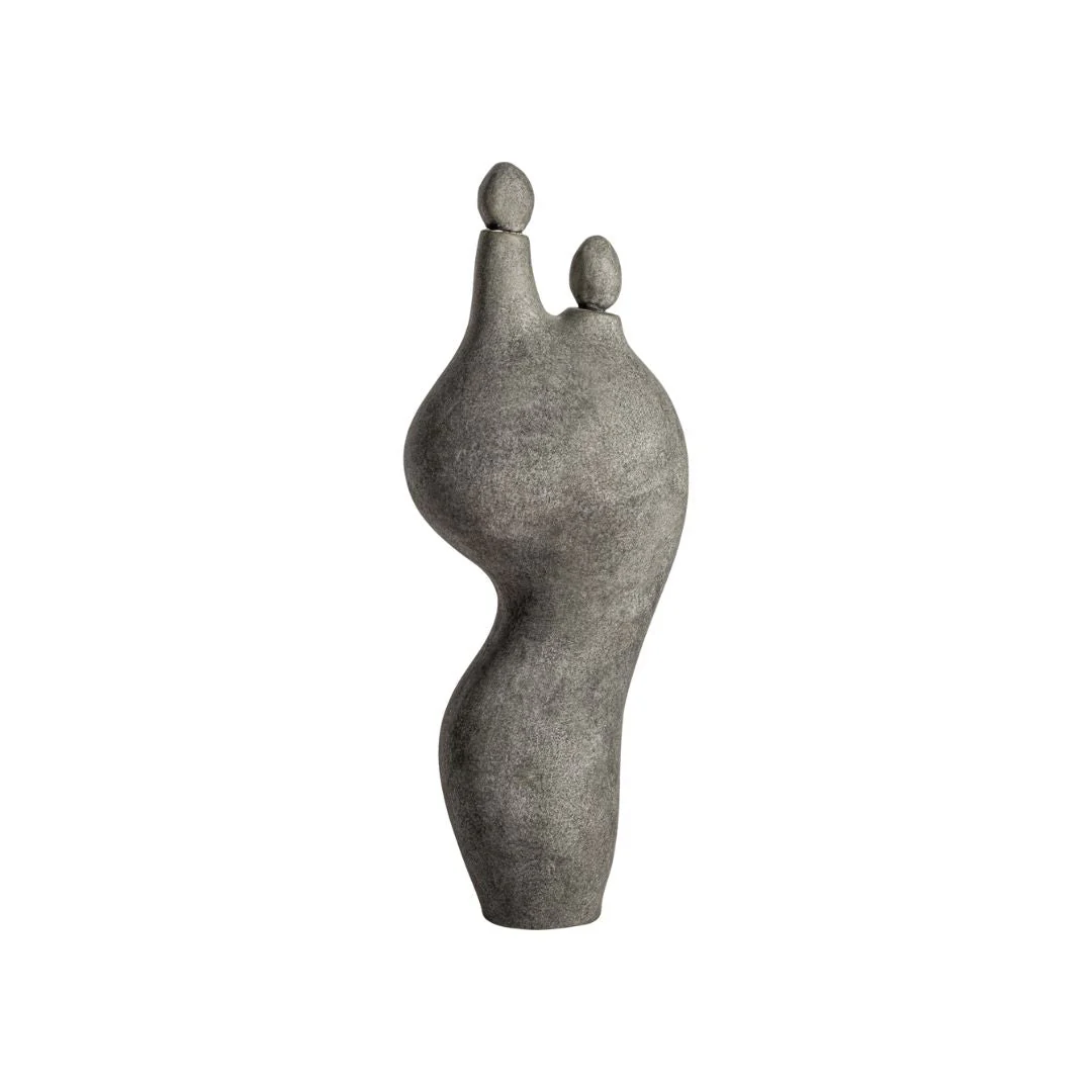 Dekha Deco Figure - Grey Ceramic Decorative Sculpture