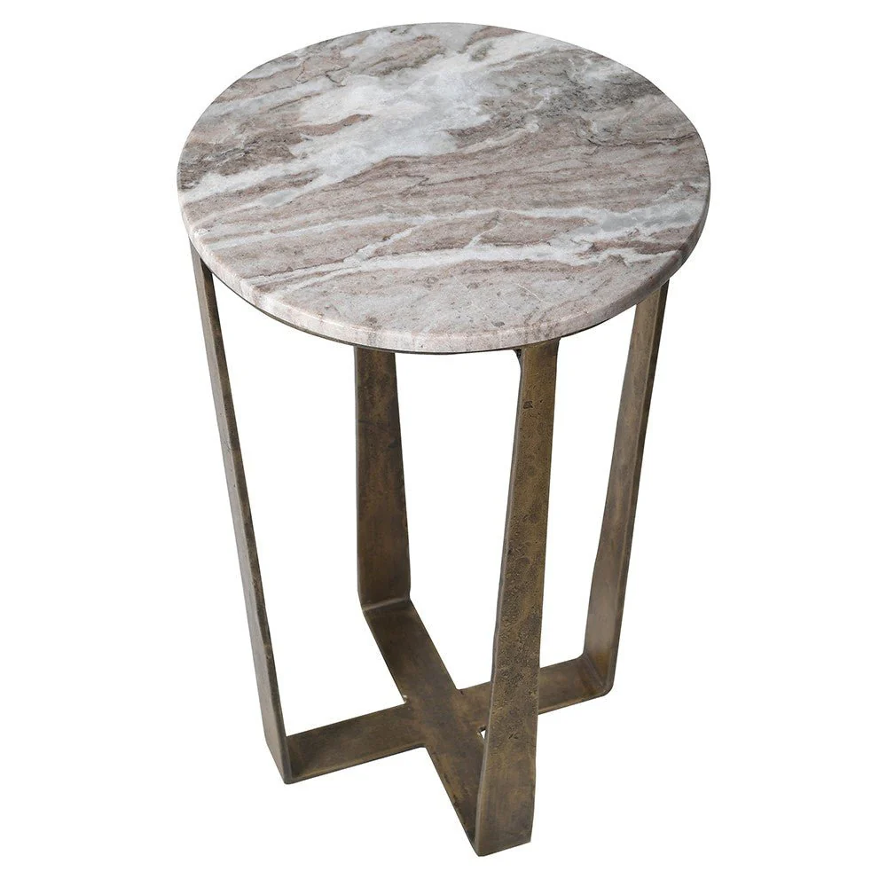 Set of 2 Elegant Marble Top Side Tables - Image 3