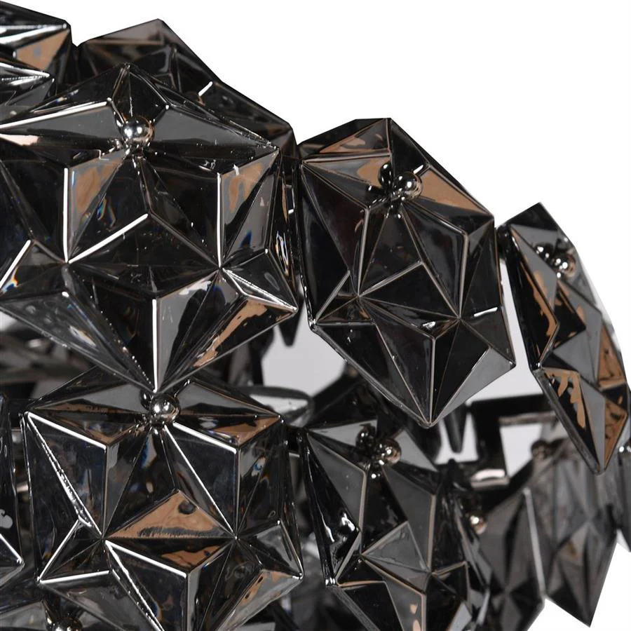 Elegant Smoked Glass Chandelier - Image 3
