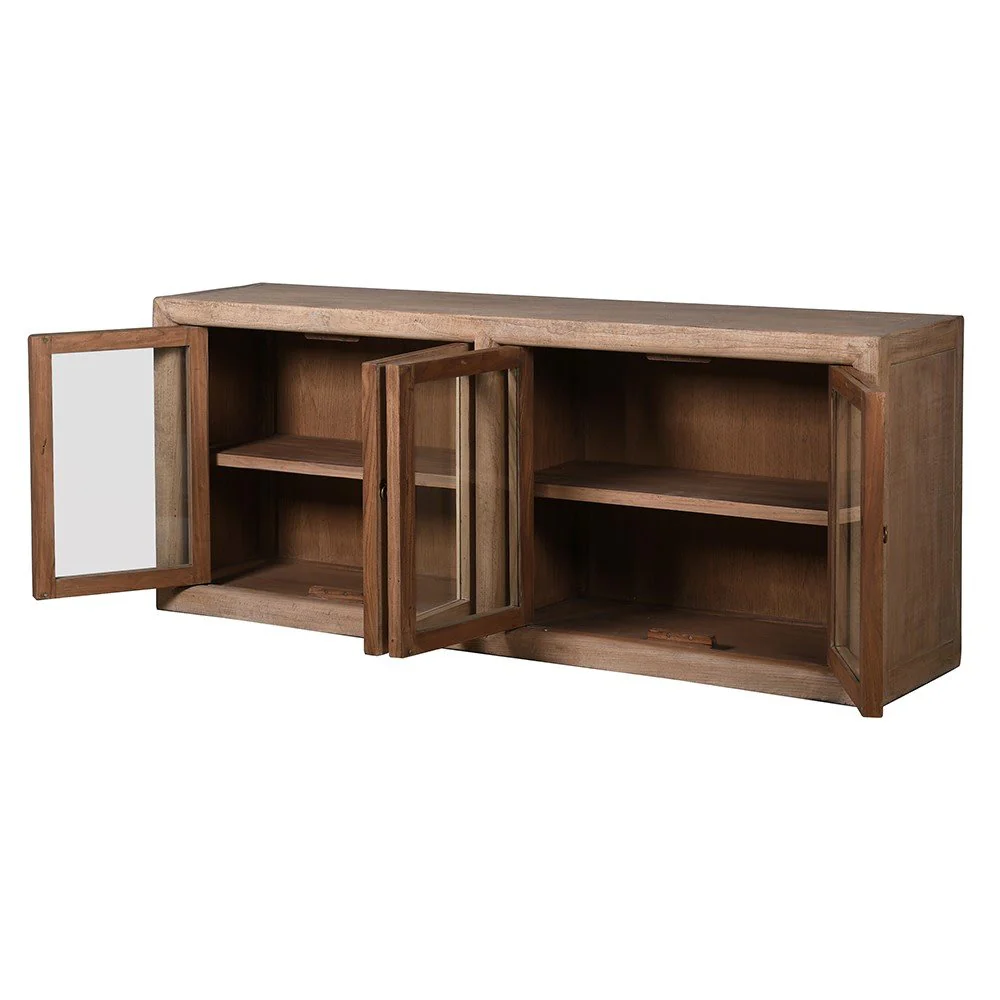Glazed 4 Door Cabinet – Stylish Storage Solution - Image 3