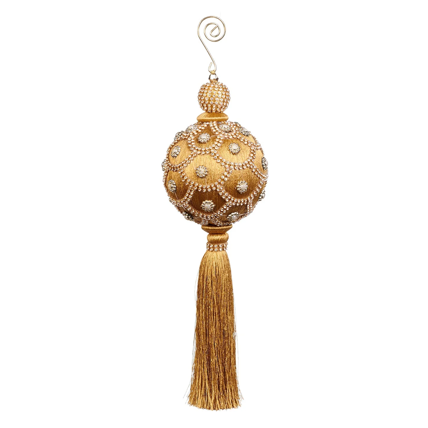 Golden Hanging Yarn Ball Top Tassel