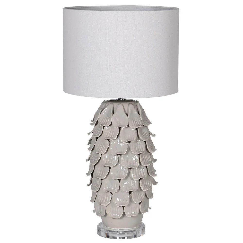 Grey Petal Lamp with Acrylic Base
