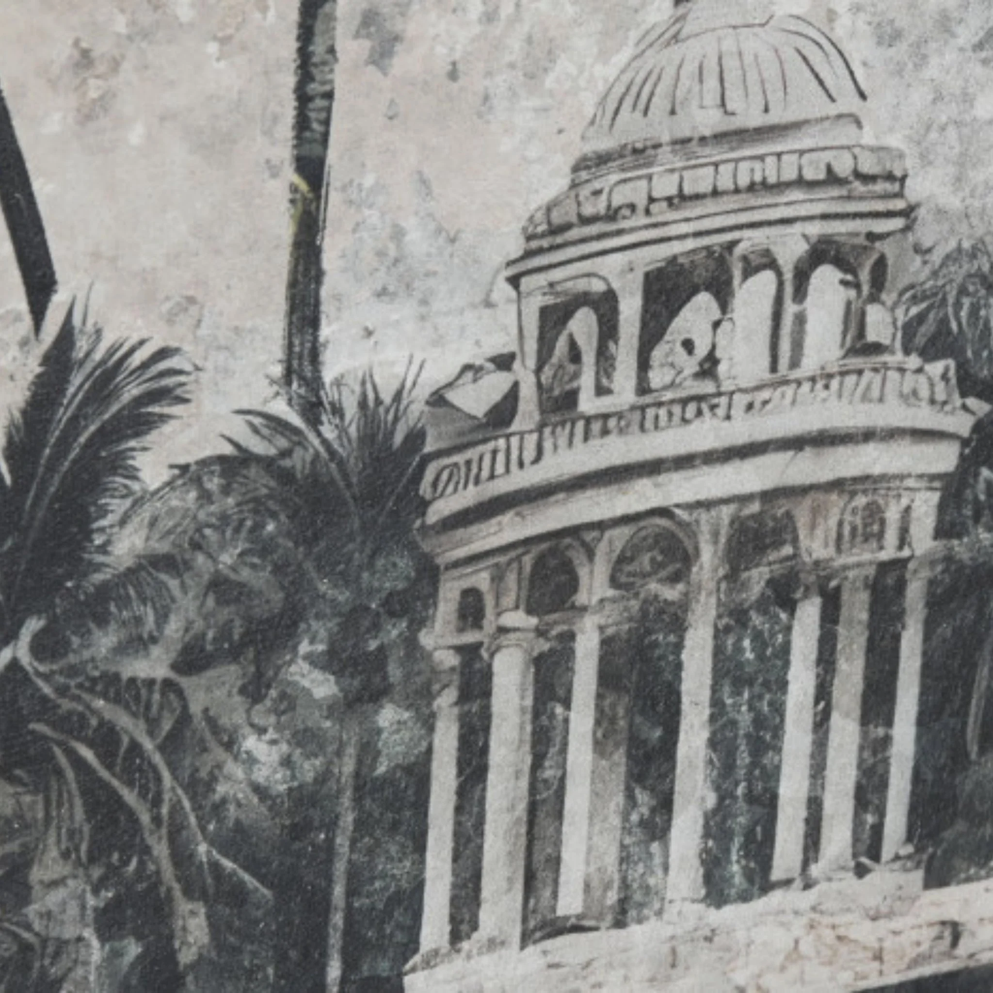 Hand Painted Lago Palmeras Wall Art - Image 2