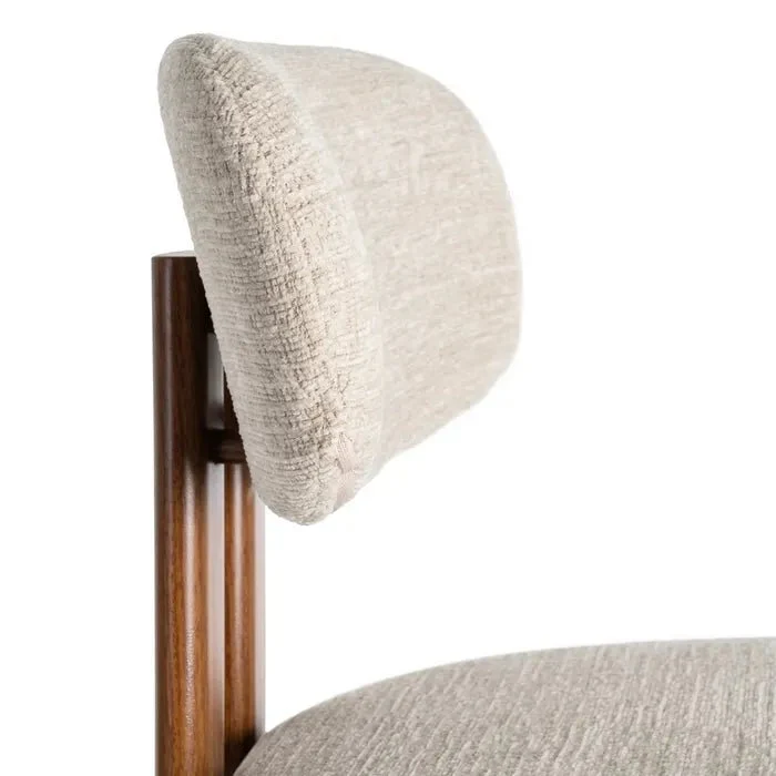 Japa Cream Fabric Metal Stool - Image 6