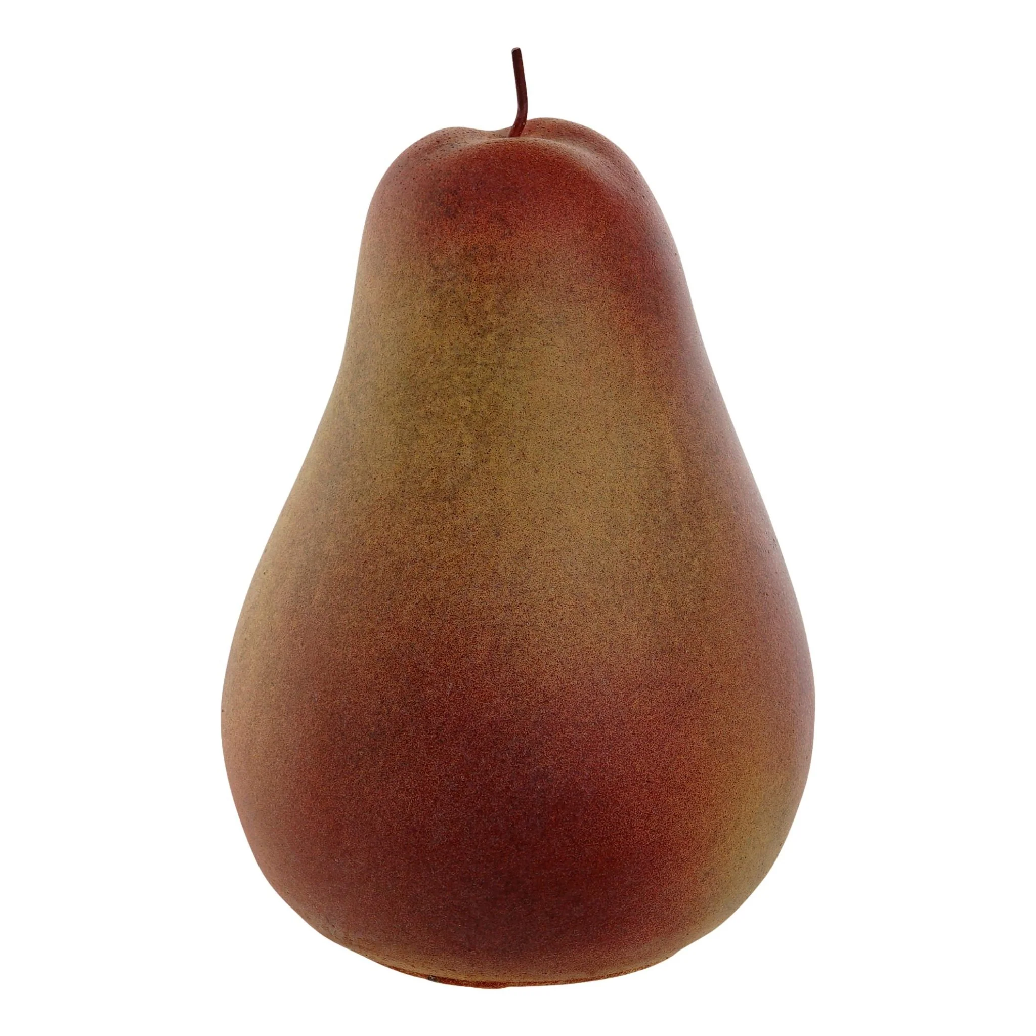 Large Brown Cement Pear Decoration