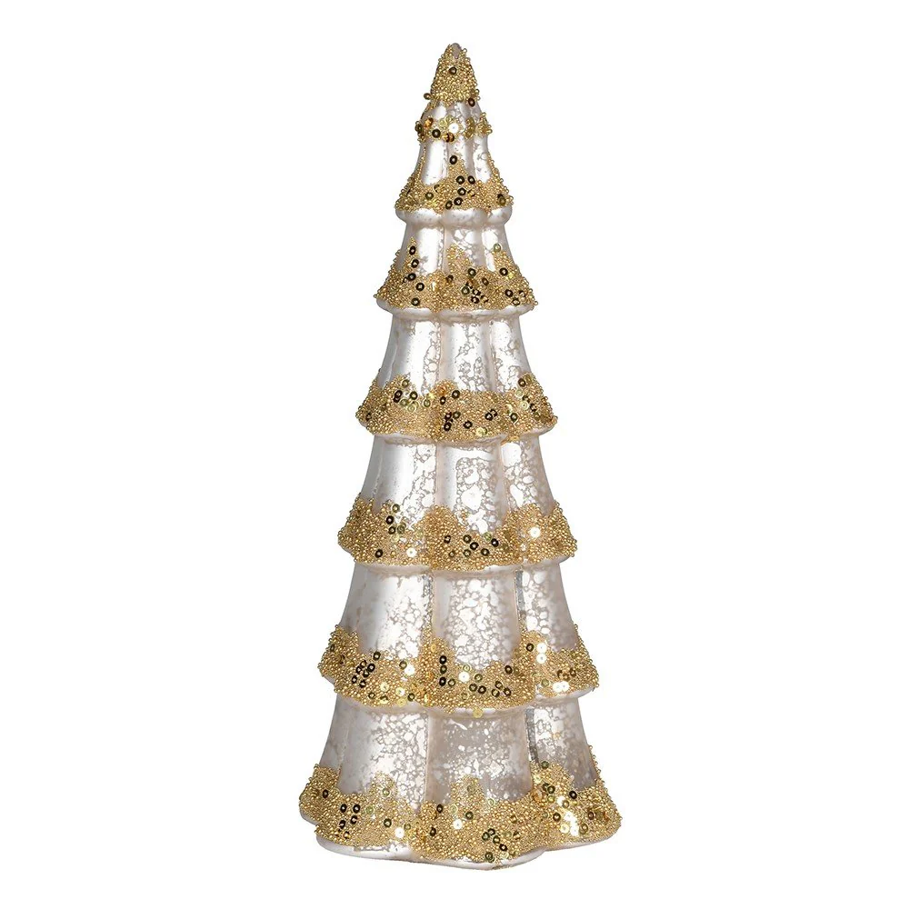 Large Champagne Lit Tiered Tree