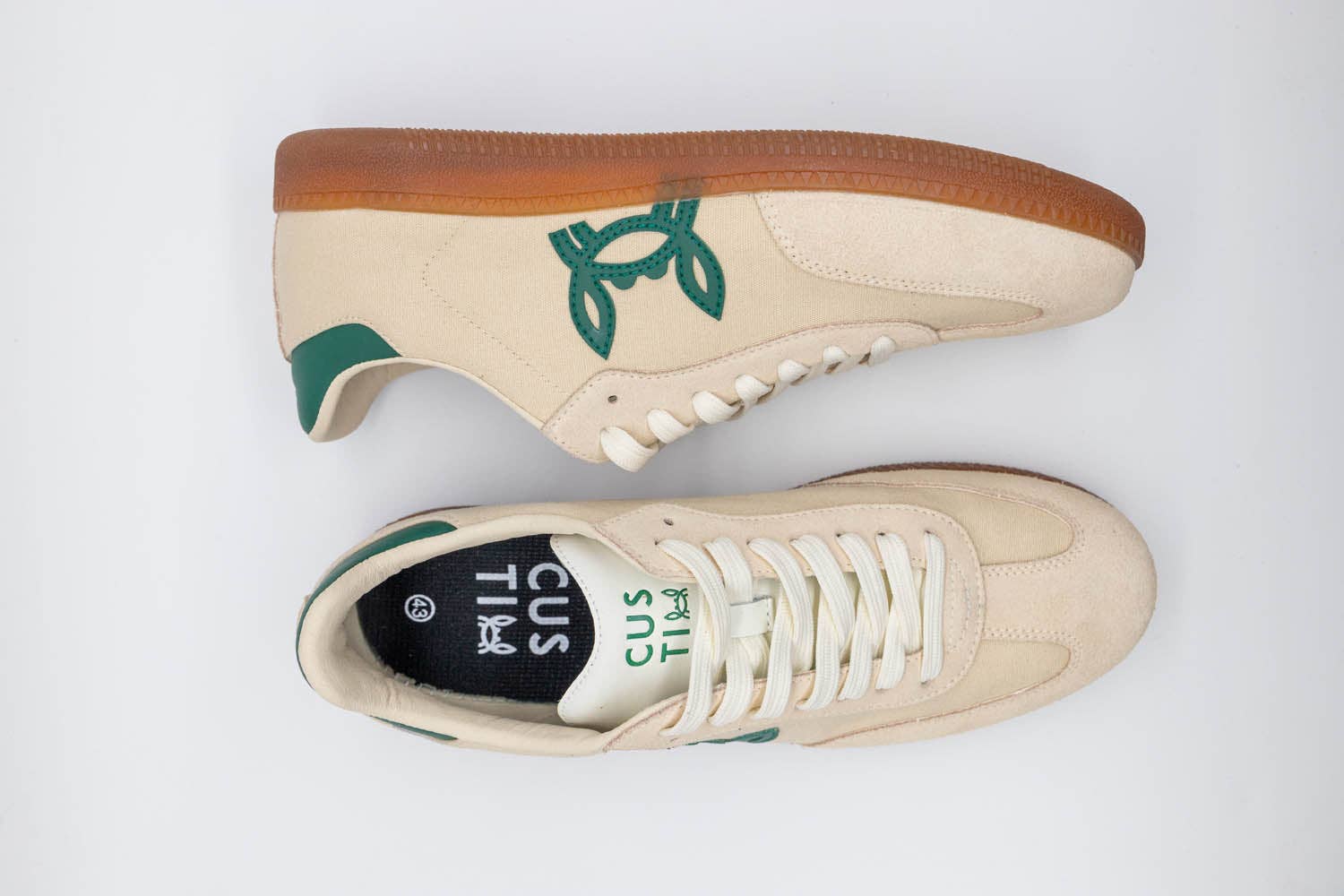 Light Beige Suede Casual Sneakers by Custi Mikelo with Interchangeable Laces - Image 10
