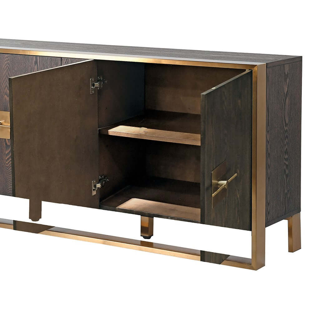 Makore 4 Door Sideboard - Modern Elegance - Image 3