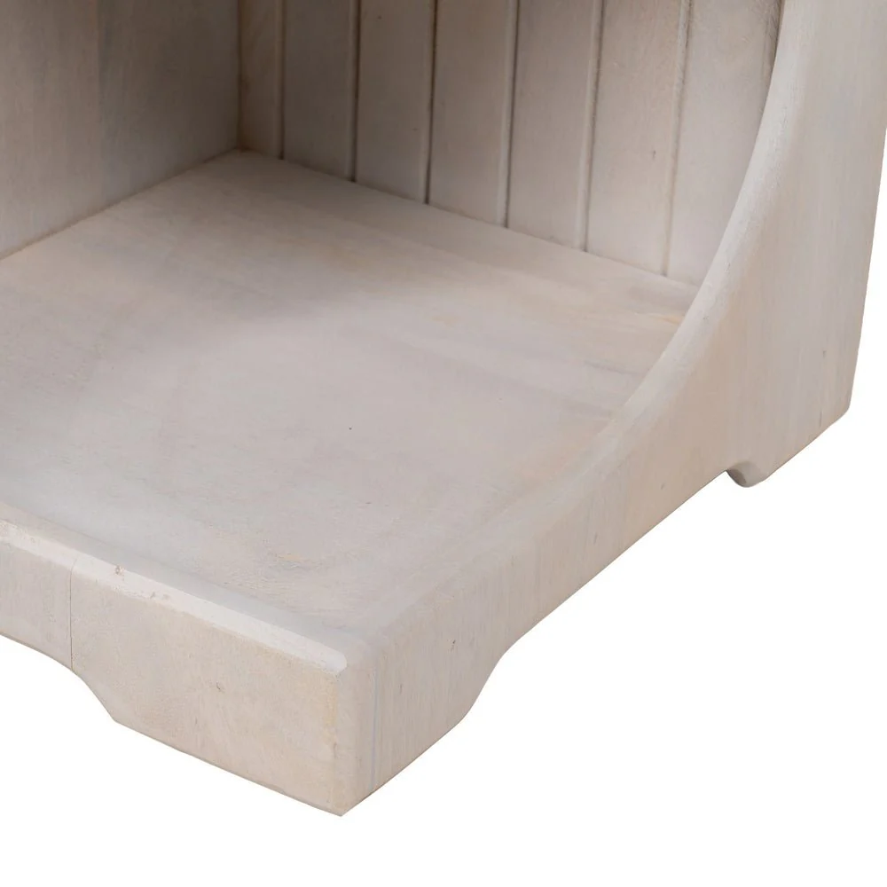 Mango Wood Corner Shelves Bookcase - Image 6
