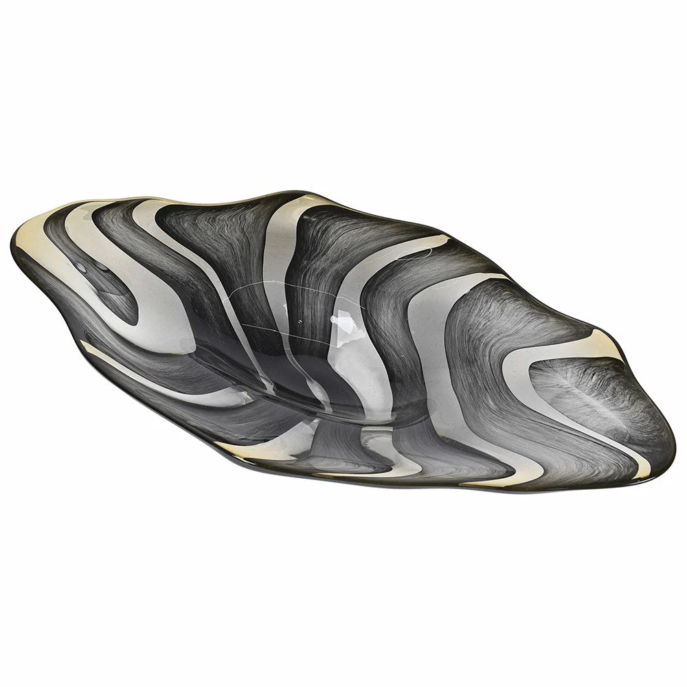 Obsidian Sun Plate - Hand Blown Glass Decorative Plate - Image 2