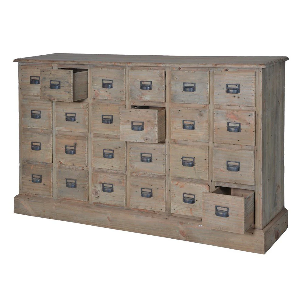Olympia Reclaimed Pine 24 Drawer Chest - Image 3
