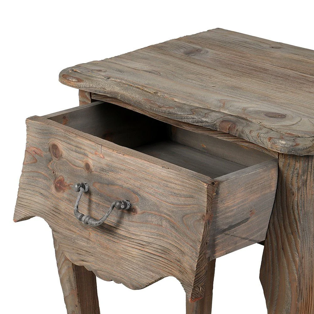 Olympia Reclaimed Pine Bedside Table - Image 3