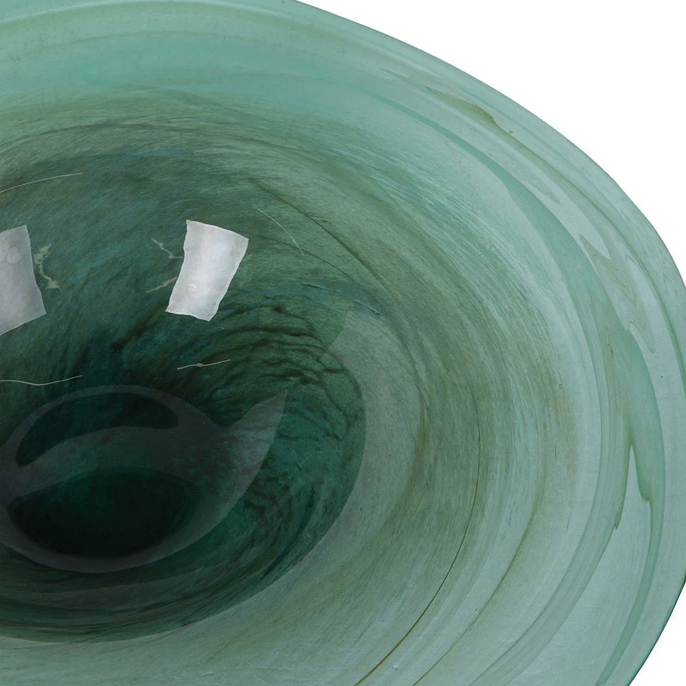 Radiant Green Decorative Bowl - Stunning Glass Centerpiece - Image 3