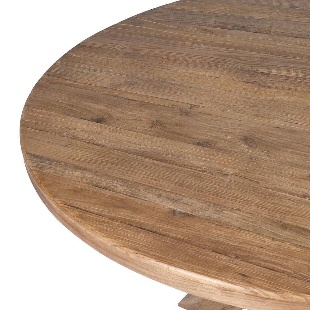 Recycled Elm Round Table - Sustainable Elegance for Your Home - Image 2