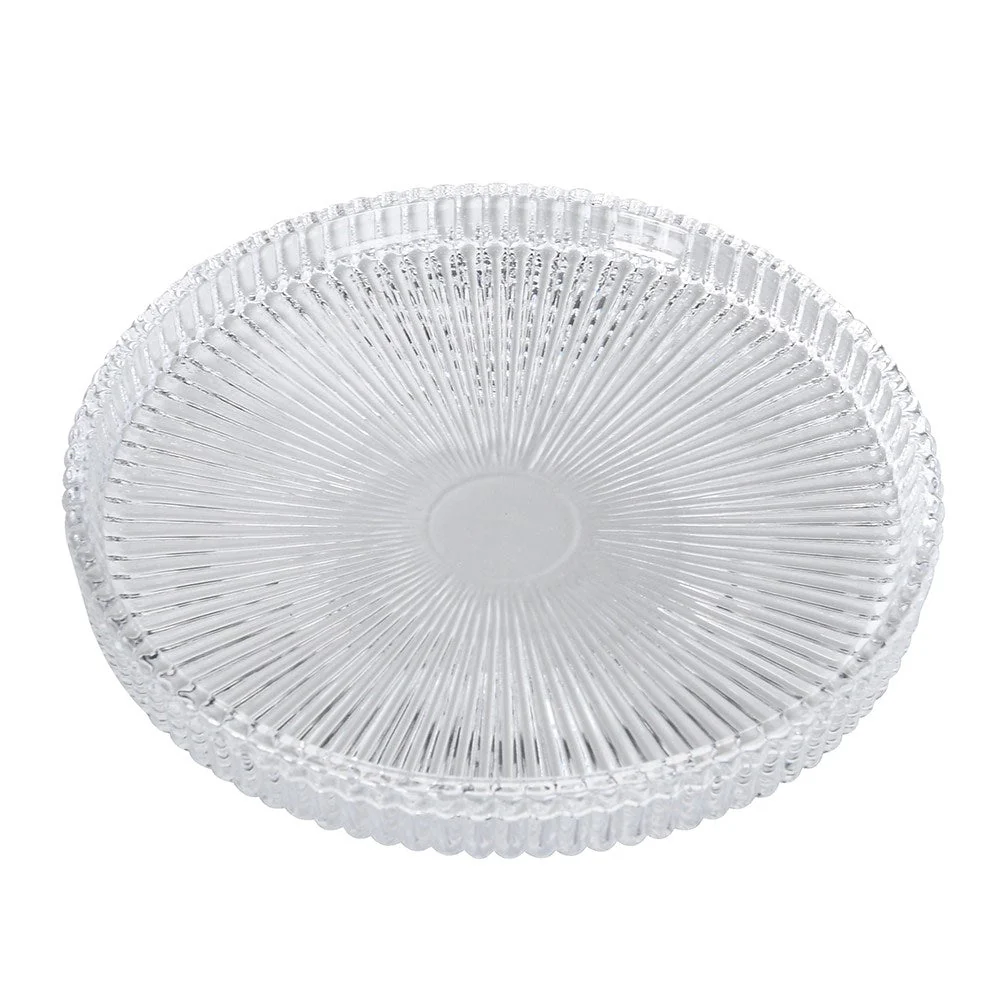 S/3 Ribbed Candle Plates - Elegant Decorative Glass - Image 2