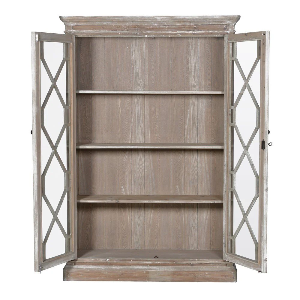 Tall Natural 2 Door Cabinet - Image 3