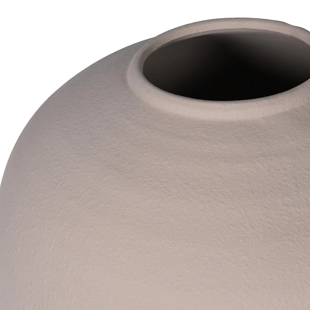 Textured Tall Ceramic Taupe Vase - Image 2
