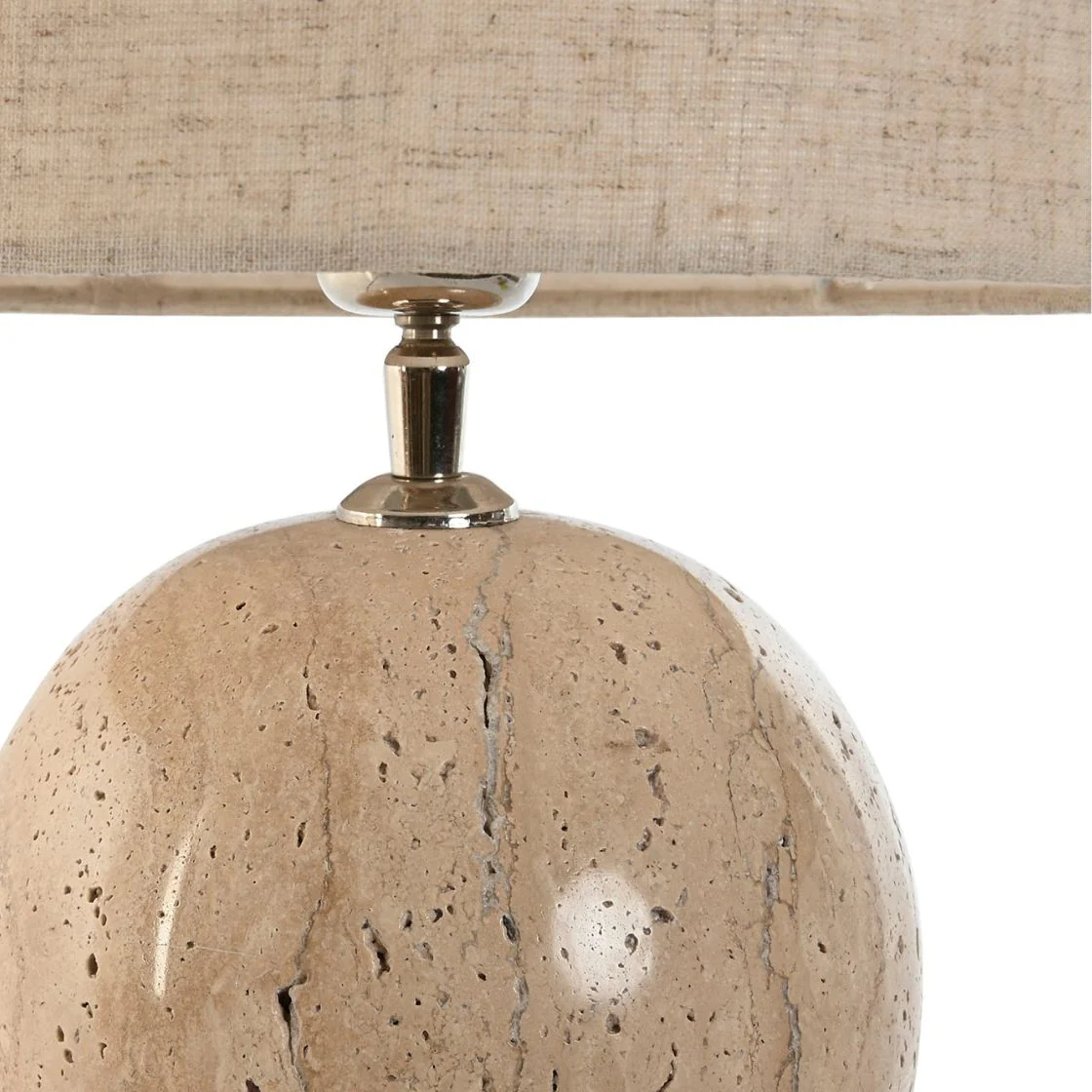 Travertine Sphere Table Lamp - Image 3