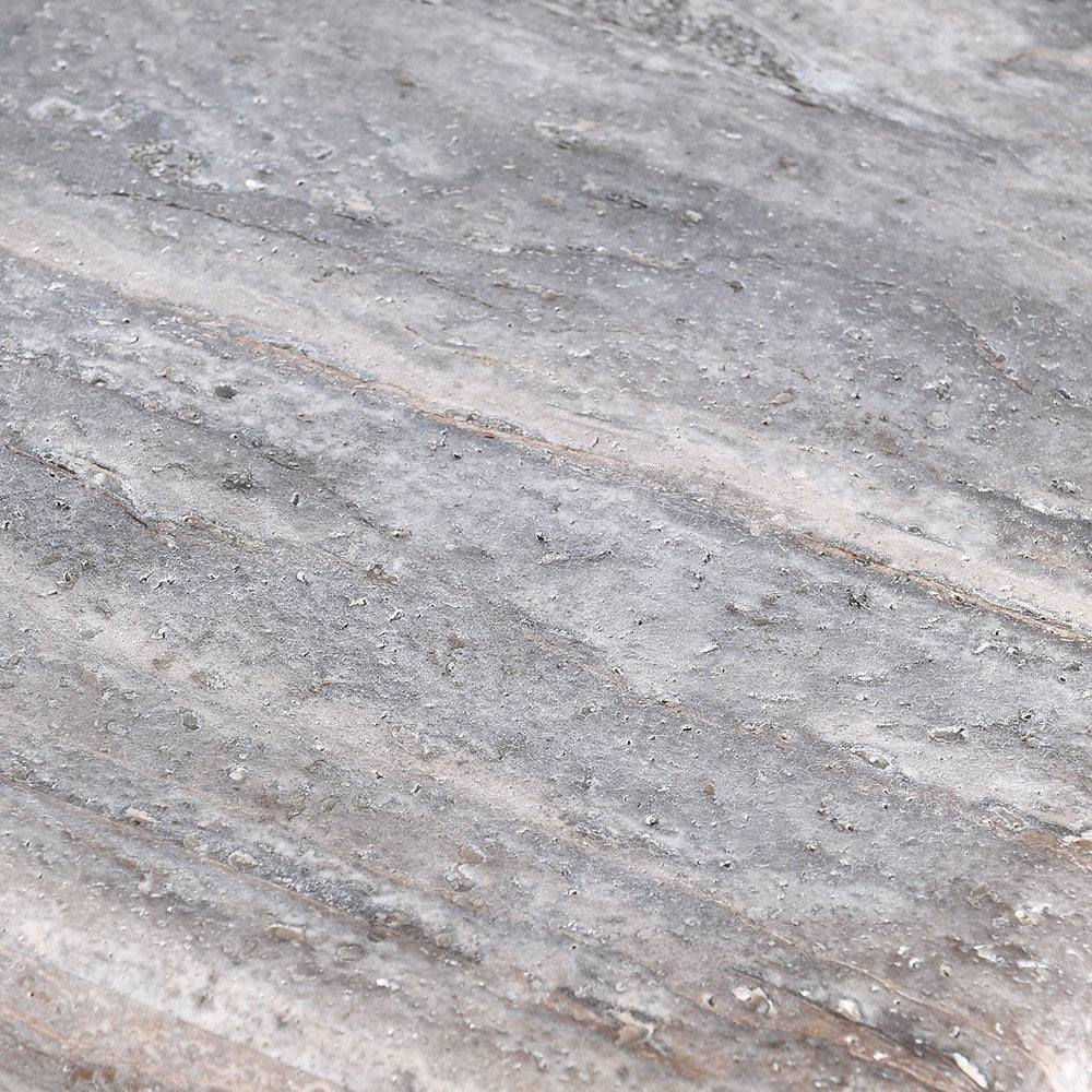 Trece Grey Dining Table – Elegant Travertine and Ash Wood Design - Image 4