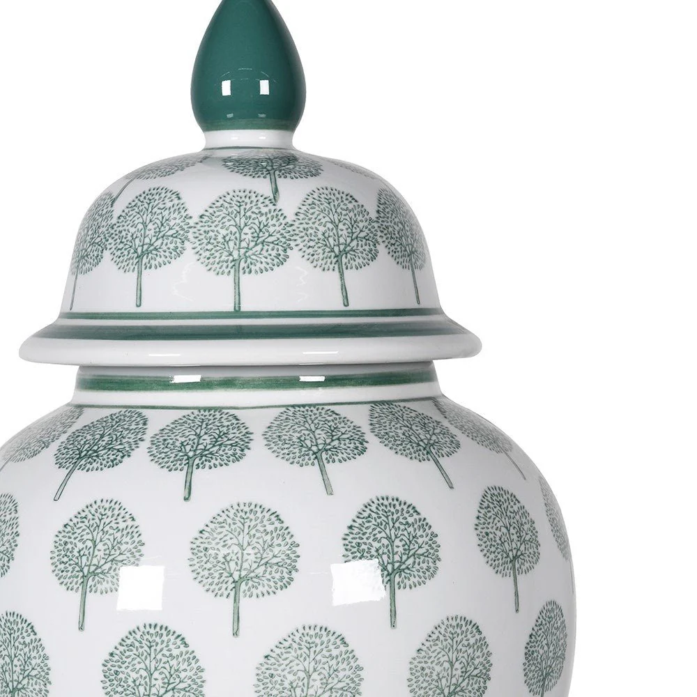 Elegant Tree Print Ginger Jar for Home Décor - Image 2