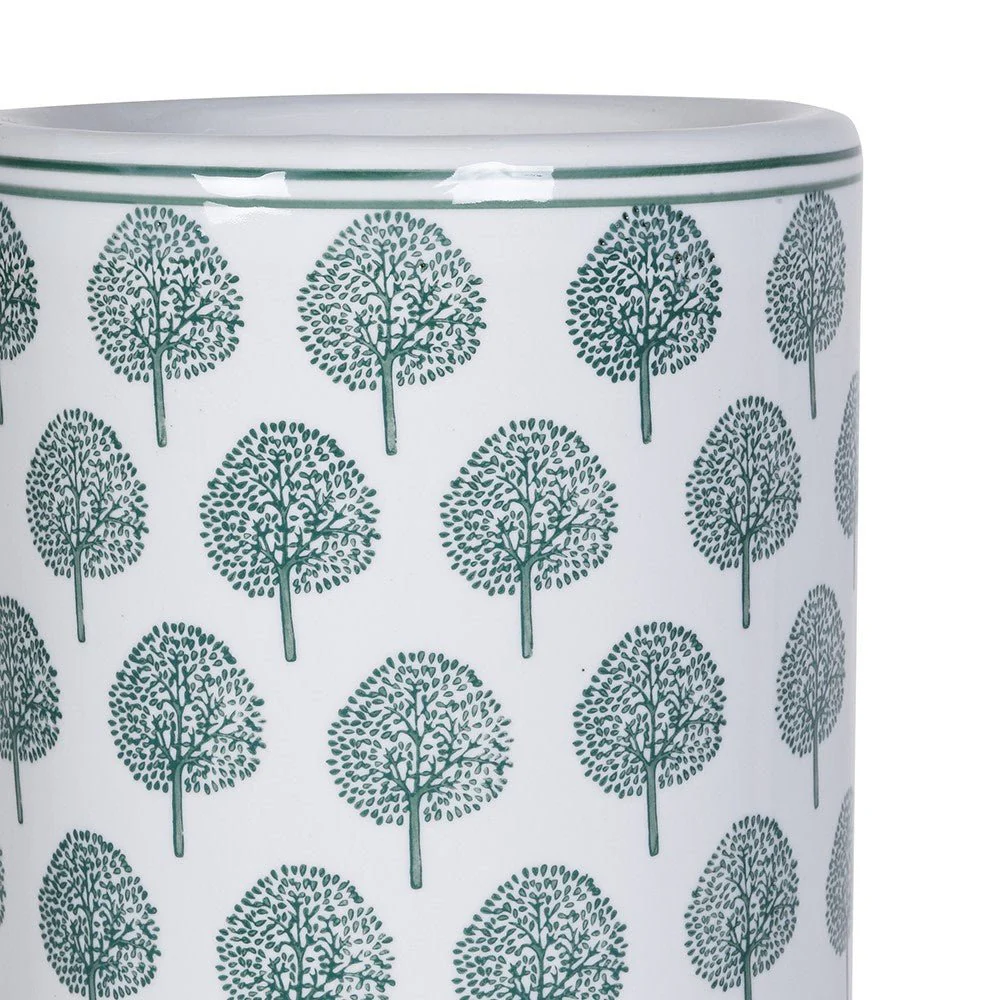 Tree Print Umbrella Stand – Elegant Ceramic Design - Image 2