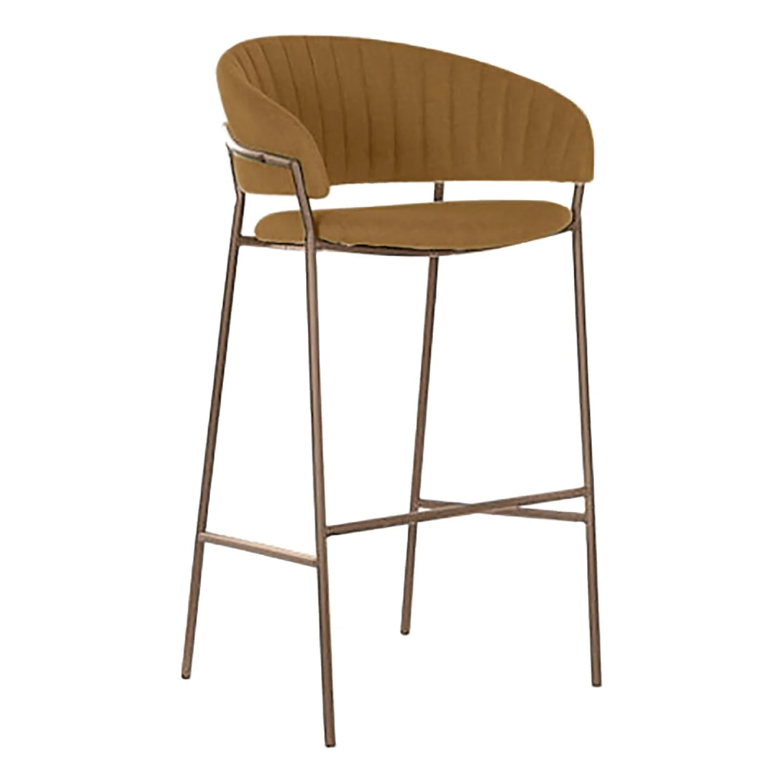 Velvet Rust Bar Stool