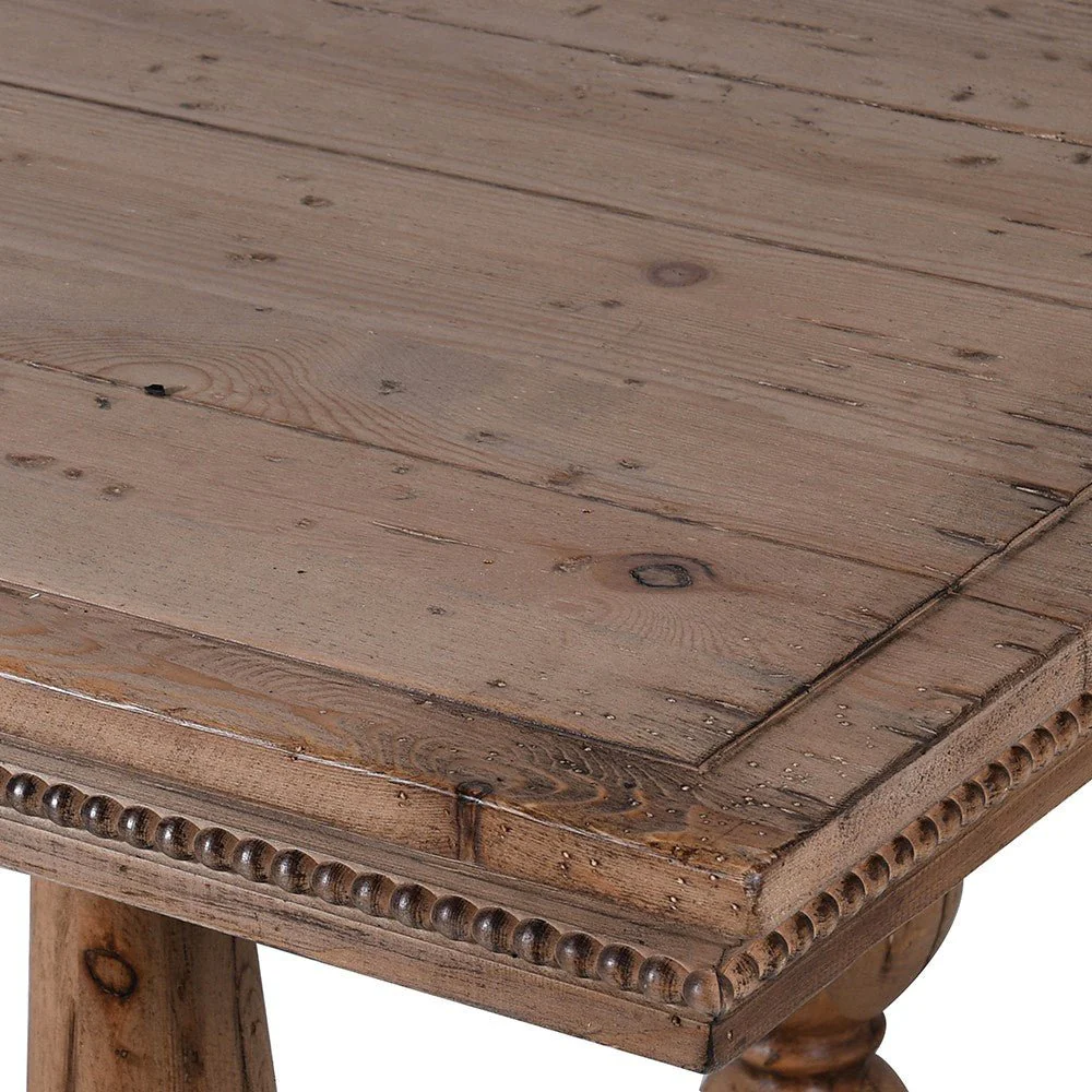 Wooden Shaped Leg Dining Table - Image 3