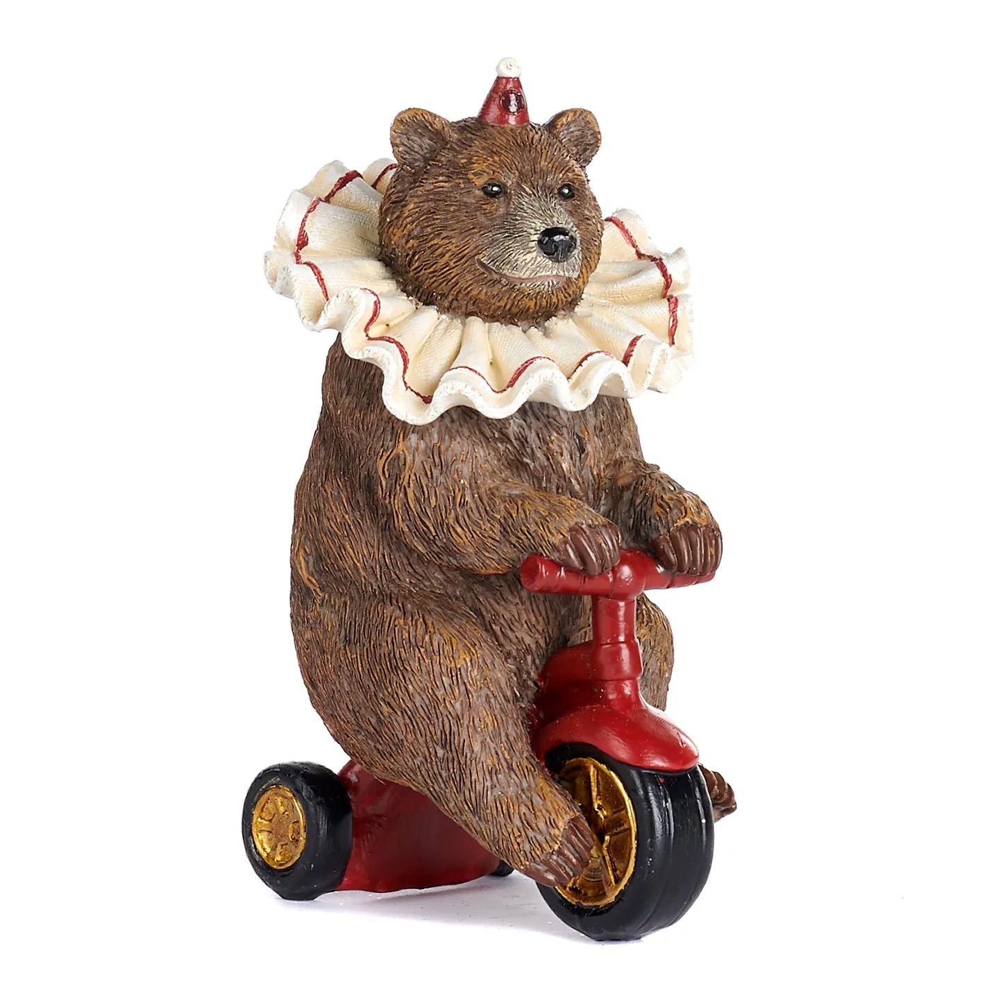 Xmas Bear Riding Bike Plush Toy